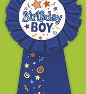 Unique Party Ribbon Birthday Boy 1ct