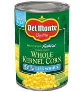 Del Monte Corn Whole Kernel 50% Less Sodium 15.25oz
