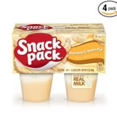 Hunts Snack Pack Pack Pudding Banana Cream Pie 13oz