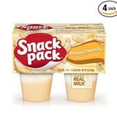 Hunts Snack Pack Pack Pudding Banana Cream Pie 13oz