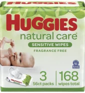 Huggies Nature Care Wipes Fragance Free 168ct
