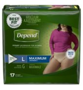 Depend Underwear Fem Max Lrg. 17’s