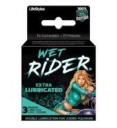 Wet Rider Condoms flat pack 3’s