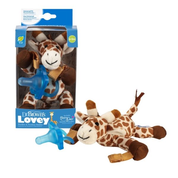 DR BROWNS GIRAFFE SILICONE PACIFIER & TEETHER HOLDER 0M+1CT
