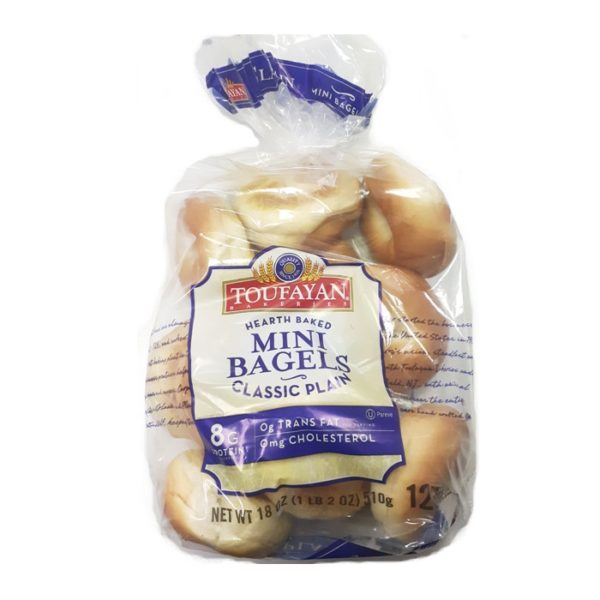 Toufayan Bagels Mini Plain 510g