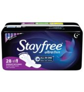 Stayfree Ultra Thin Over Night With Wings 28ct