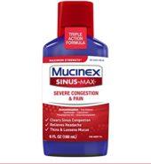MUCINEX SINUS-MAX SEVERE CONGESTION & PAIN 6OZ