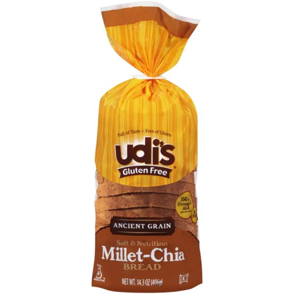 Udi G/Free A/Grain Millet-Chia Bread 406