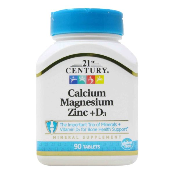 21ST CENTURY CALCIUM MAGNESIUM ZINC +D3 TABS 90CT