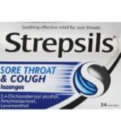 STREPSILS SORE THROAT & COUGH LOZENGES 24CT