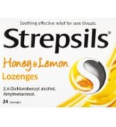 STREPSILS HONEY&LEMON LOZENGES 24CT