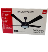RCA Paulina Decorative Wall Fan 60 WATT Black 1ct
