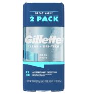 Gillette Gel AP  Clr Cool Wave 2x4oz