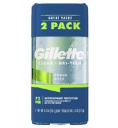 Gillette Gel AP Clear Power Rush 2×3.8oz