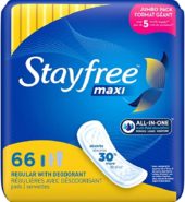 Stayfree Pads Maxi Deodorant 66’s