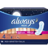 Always Pads Maxi S4 Overnight 28’s