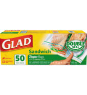 Glad-Lock Sandwich Bags Zipper 50’s