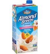 Blue Diamond Almond Breeze Unsweetened Almond Milk Vanilla 32oz