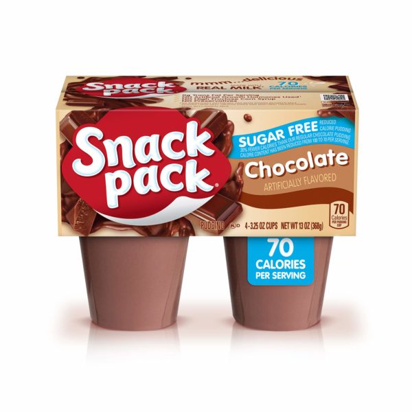Hunts Snack Pack Pudding Chocolate Sugar Free 13oz
