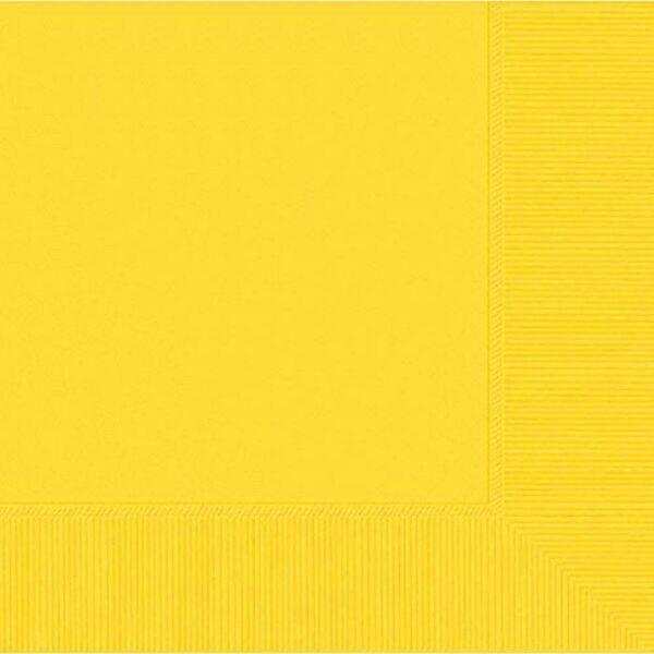 AMSCAN LUNCHEON NAPKINS 3 PLY YELLOW