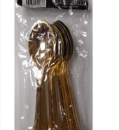 Plastic Spoon/Fork Gold