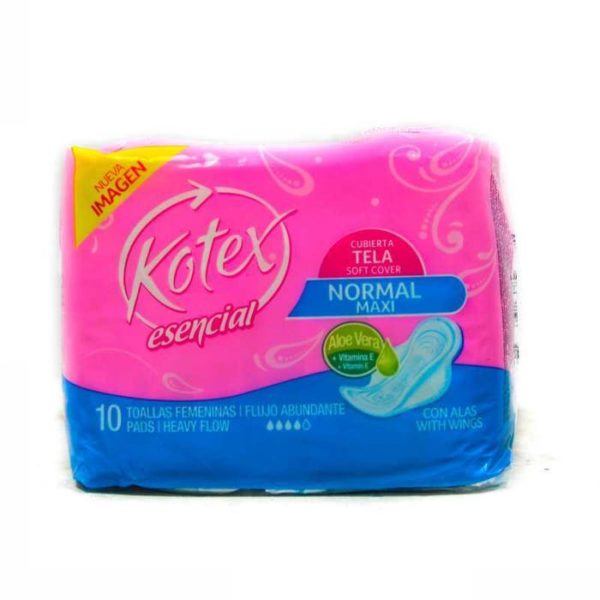 Kotex Essential Maxi With Wings 10ct