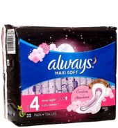 Always Maxi Overnight Wings 22ct