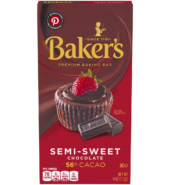 Bakers Semi- Sweet Chocolate Bar 4 Oz