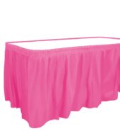 Unique Platic Table Skirt Lovely Pink 14ft