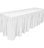 Unique Platic Table Skirt White 14 Ft