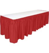 Unique Platic Table Skirt Ruby Red 14 Ft