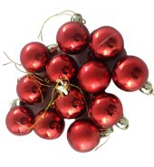 Christmas Ornamental Red Balls 4ct