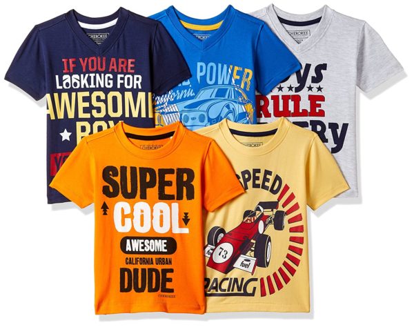 Cherokee Boys A Shirts 5 Pk
