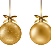 Christmas Ornamental Gold Balls 12ct