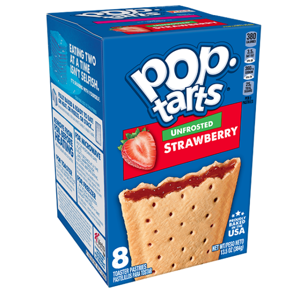 Kelloggs Unfrosted Pop Tarts Strawberry 13.5oz