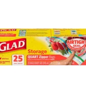 Glad Fdst Zip Qrt 25ct