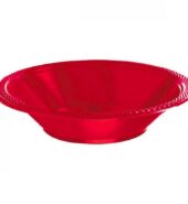 AMSCAN PLASTIC BOWLS 12 OZ APPLE RED