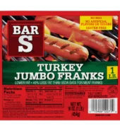 BAR S JUMBO TURKEY FRANKS 16 OZ