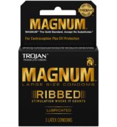 TROJAN CONDOM MAGNUM RIBBED