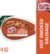 HILLSHIRE HOT SMOKED SAUSAGES PORK, TURKEY, BEEF