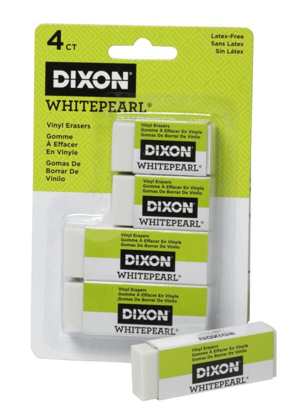 Dixon White Pearl Eraser 4ct