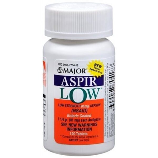 Major Tablets Aspir Low 81mg 120's