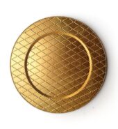 PLATE GOLD CHECKERED