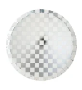 PLATE SILVER CHECKERED