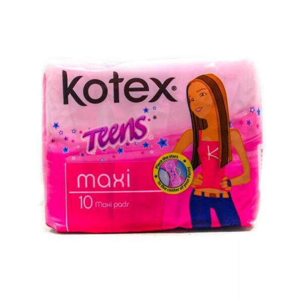 Kotex Pad Teens Maxi Wings 10ct