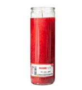 MAGIC LIGHT PLAIN CANDLE RED 8 INCH